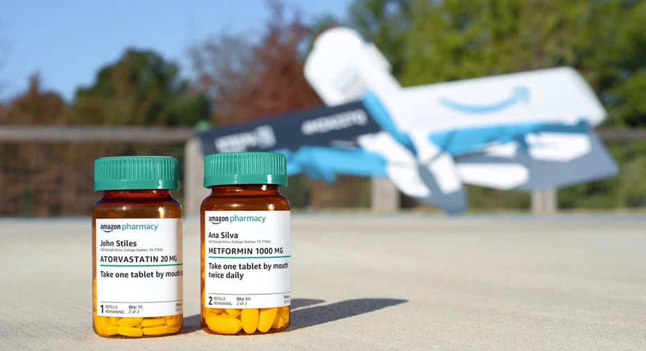 Amazon drone with prescription bottles