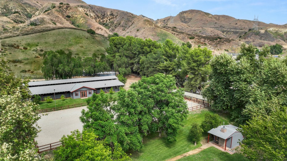 Aerial view of Patrick Swayze's ranch estate