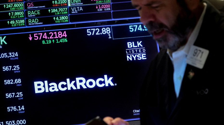 BlackRock NYSE stock exchange trader