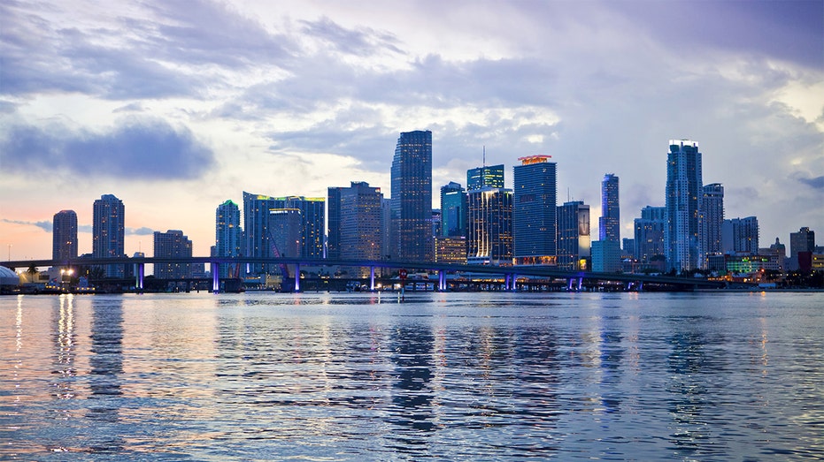 Downtown Miami Skyline during sunrise