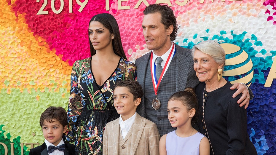 Matthew McConaughey with his family in 2019