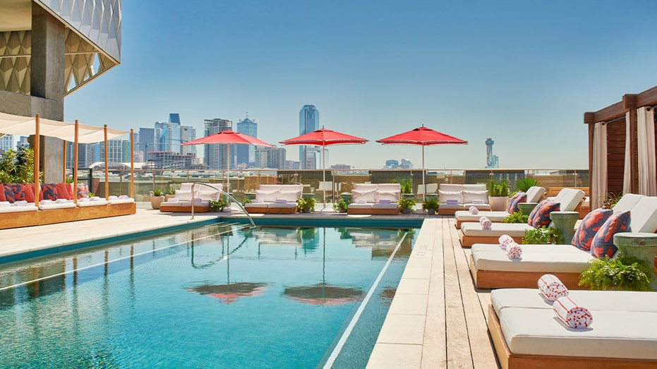 Virgin Hotels Dallas pool deck.