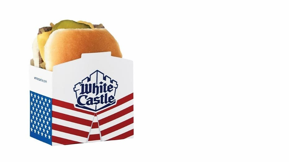 Patriotic-themed White Castle package