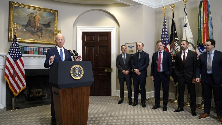 Biden speaks at White House meeting with tech executives