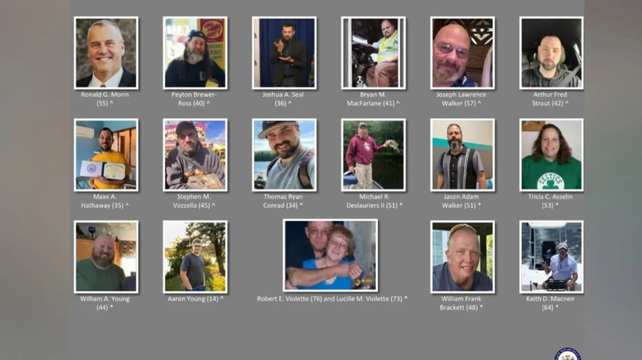 Pictures of the victims of Maine's mass shooting