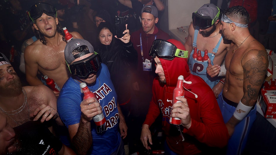 Phillies in locker room