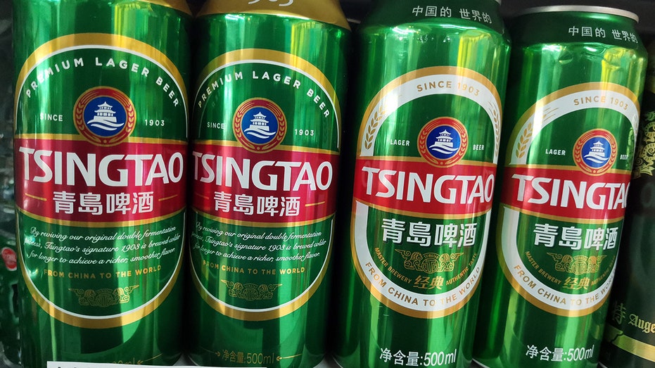 Tsingtao beer cans