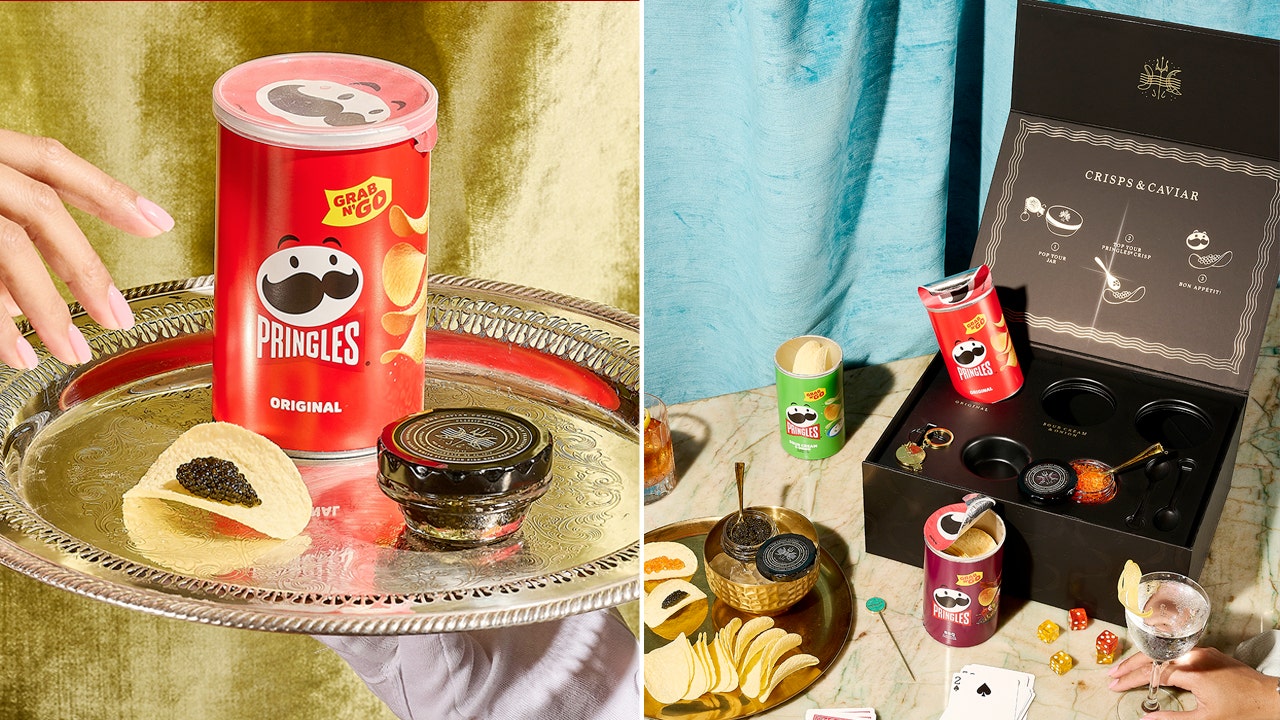 Pringles e The Caviar Co.  Eles vendem uma caixa de “batata frita e caviar” por US$ 140