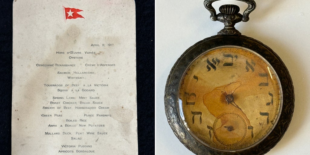 Rare Titanic first-class menu, pocket watch belonging to victim hit auction - Vimarsana News