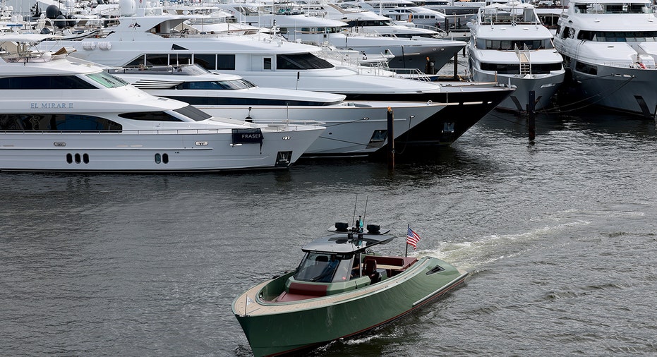 Aerial view of 2023 boat show