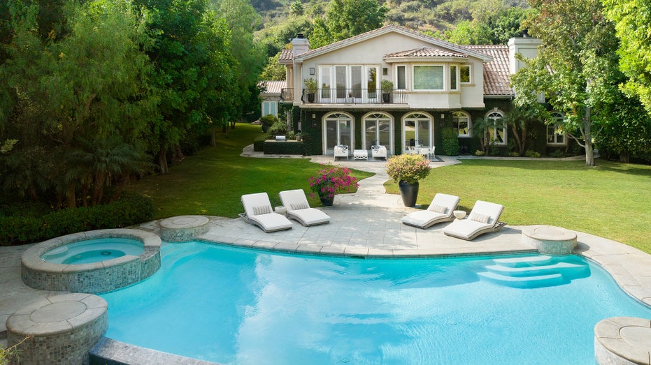 Backyard view of Leah Remini's home