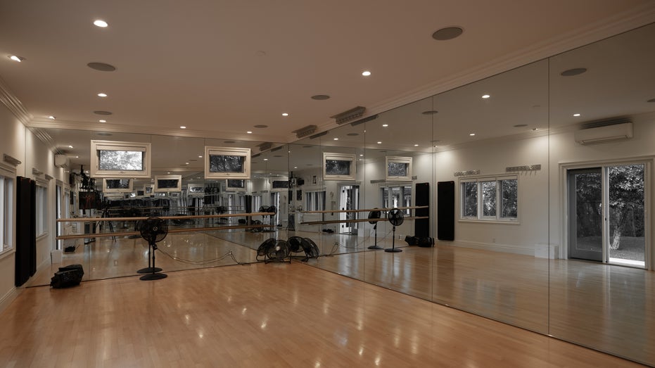 Dance studio space inside Leah Remini's home