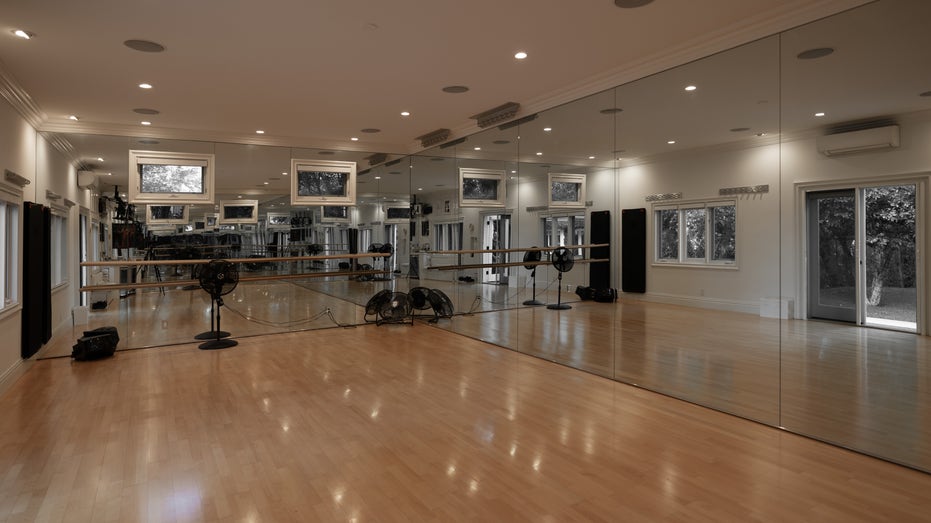 Dance studio space inside Leah Remini's home