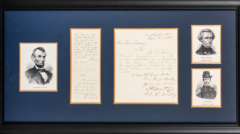 signed abraham lincoln letter