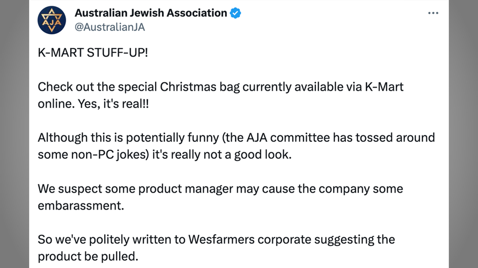 Australian Jewish Association writes to Kmart