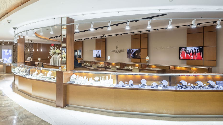 Bernie Robbins Jewelers display cases