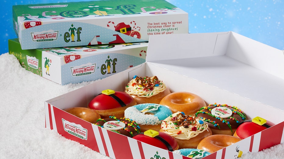 Elf donuts at Krispy Kreme