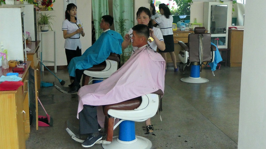 North Korea hair salon