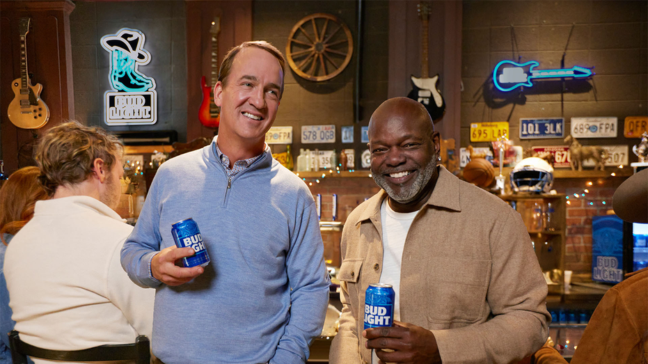 Peyton Manning and Emmitt Smith with Bud Light