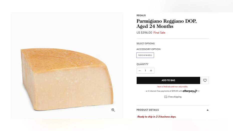 Parmigiano Reggiano cheese block