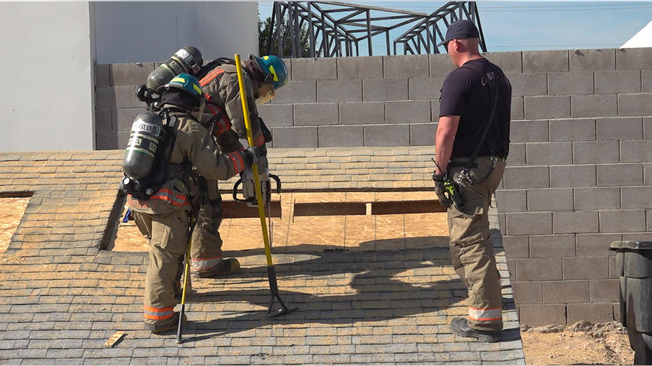 Recruits at Clark County Fire Department in training