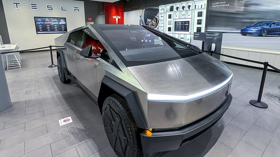 A Tesla Cybertruck astatine a Tesla store