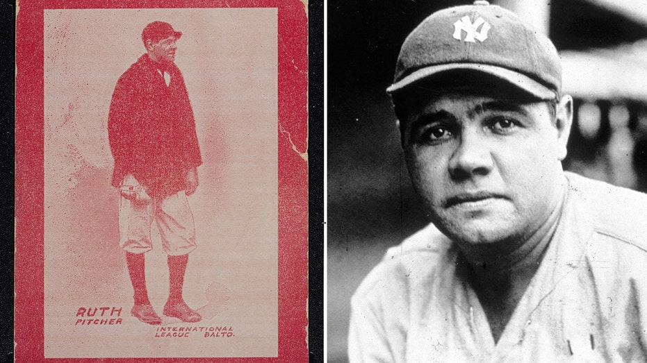 Babe Ruth in 2 different images