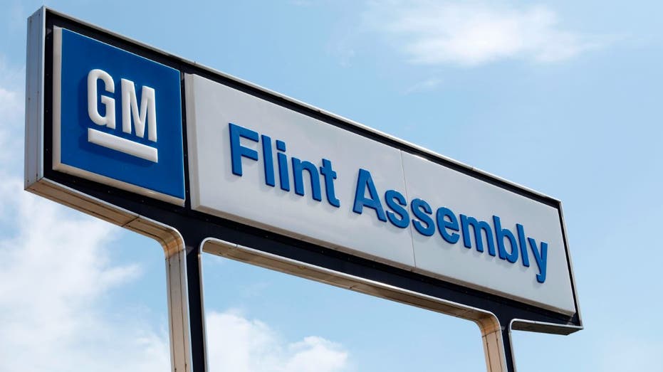 sign outside GM's Flint Assembly plant