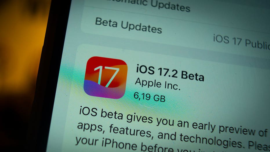 iOS 17 update shown on an iPhone