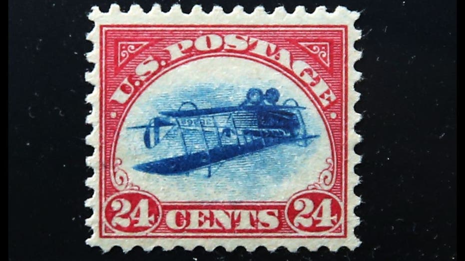 a rare stamp known as the Inverted Jenny
