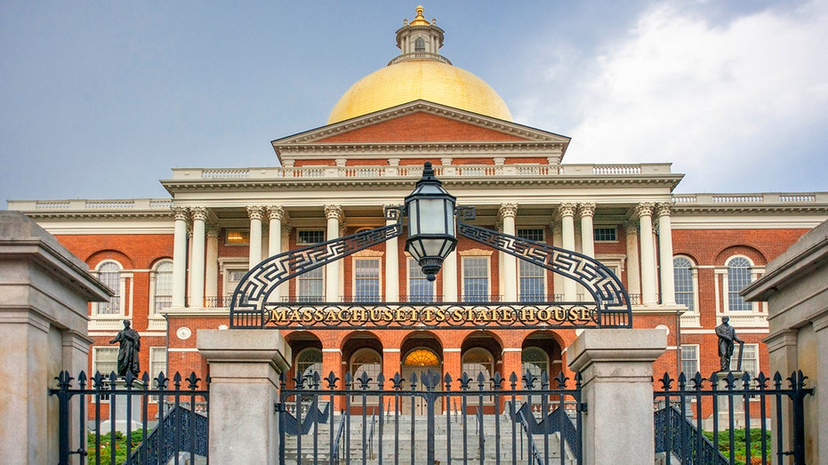 Massachusetts capitol close up