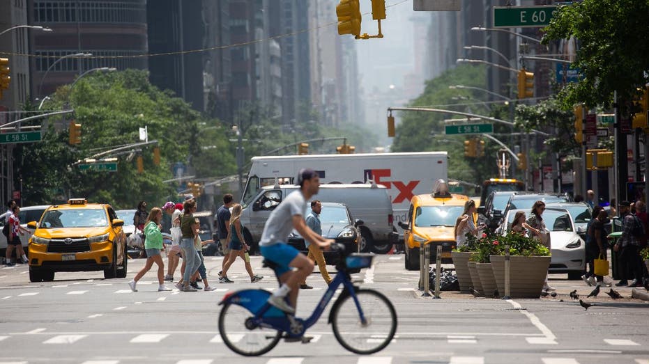 pedestrians in New York City