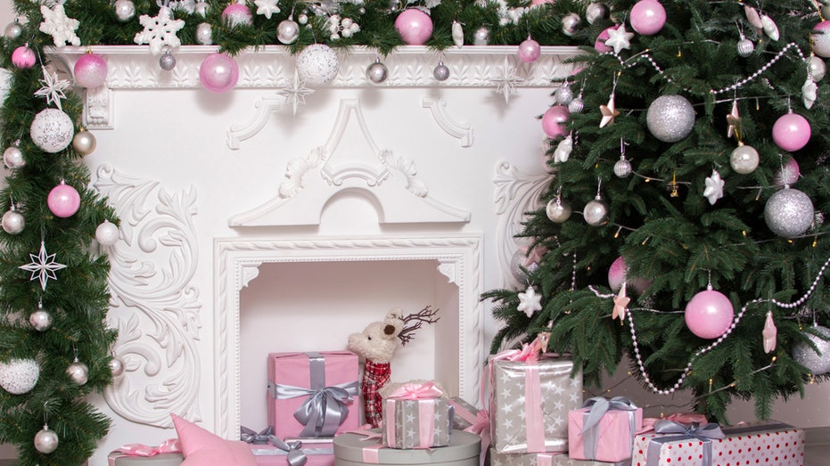 pink Christmas decorations