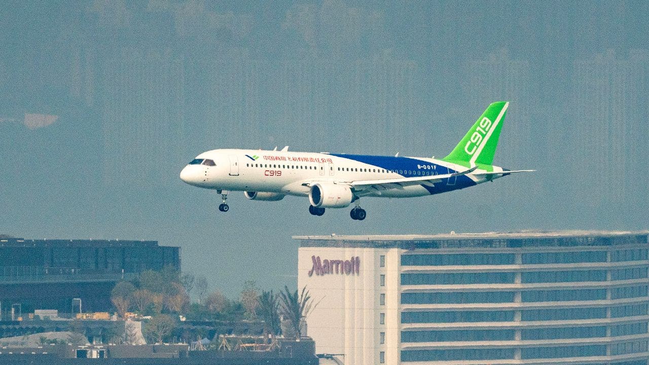 China-made C919 lands in Hong Kong in maiden flight outside