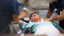 A patient wears a Ceribell device that is used to help doctors detect seizure activity.