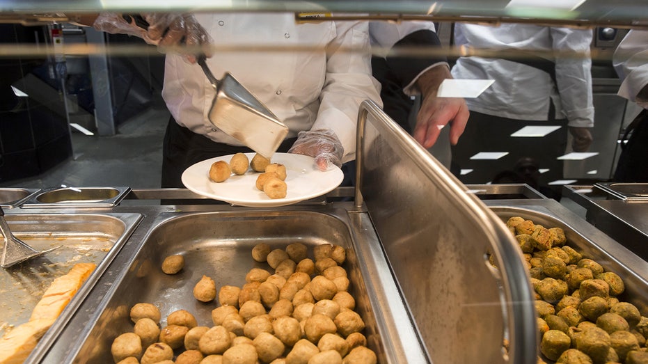 Meatballs at IKEA being served