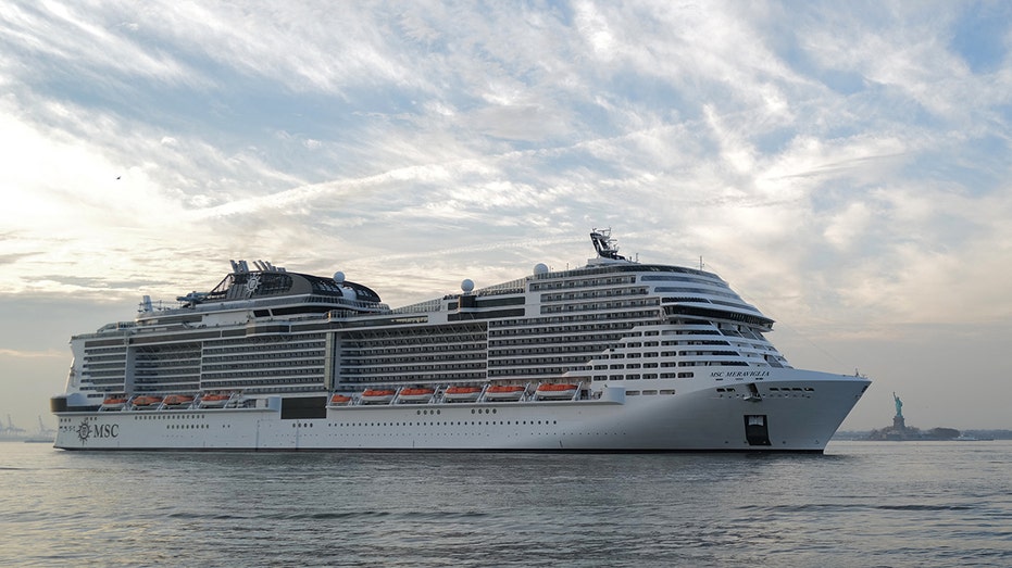 Cruise ship on the ocean