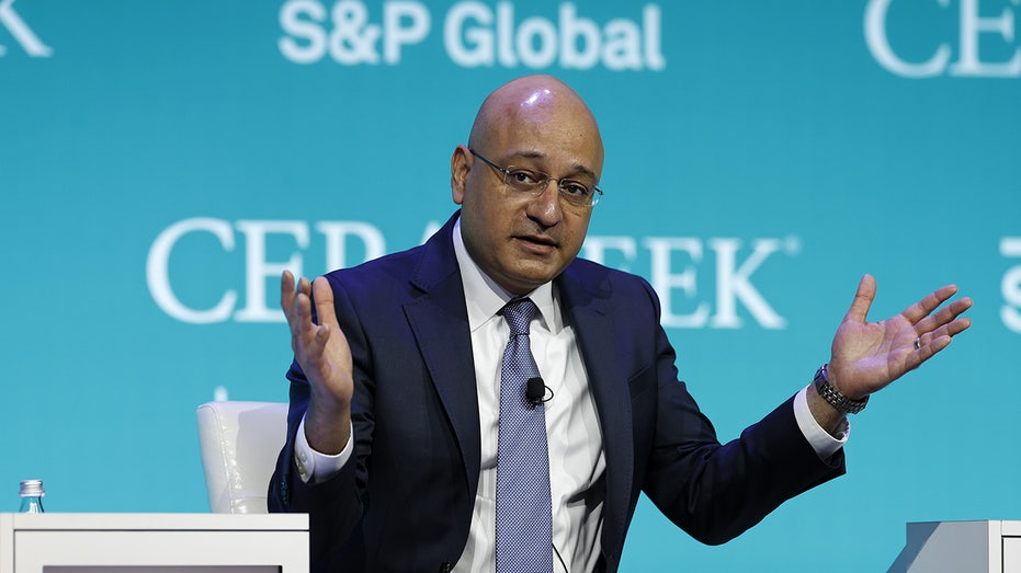 Manu Asthana, president and chief executive officer of PJM Interconnection LLC., speaks during the 2022 CERAWeek by S&P Global conference in Houston, Texas, U.S., on Thursday, March 10, 2022. CERAWeek returned in-person to Houston celebrating its 40th anniversary with the theme "Pace of Change: Energy, Climate, and Innovation." Photographer: Aaron M. Sprecher/Bloomberg via Getty Images