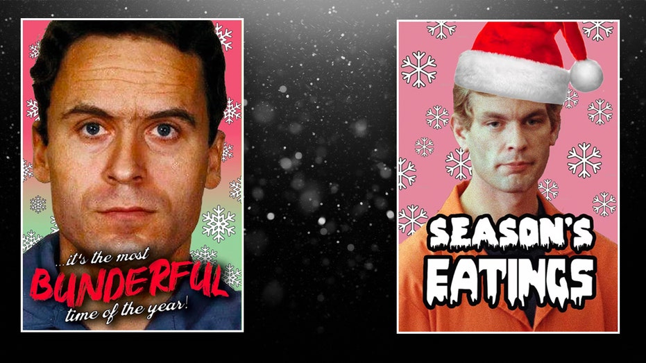 serial killer christmas cards inset