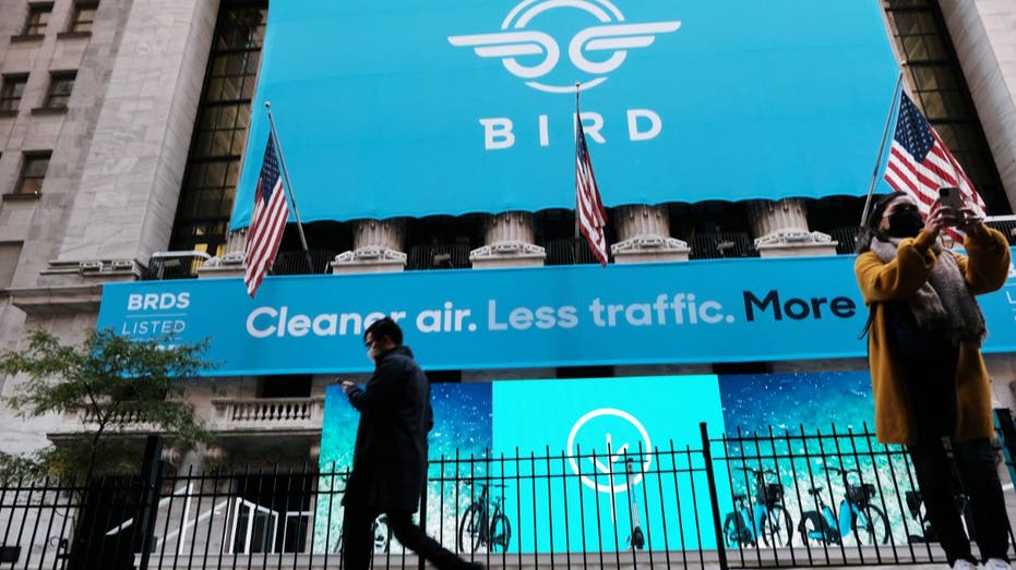 Bird logo on display at New York Stock Exchange