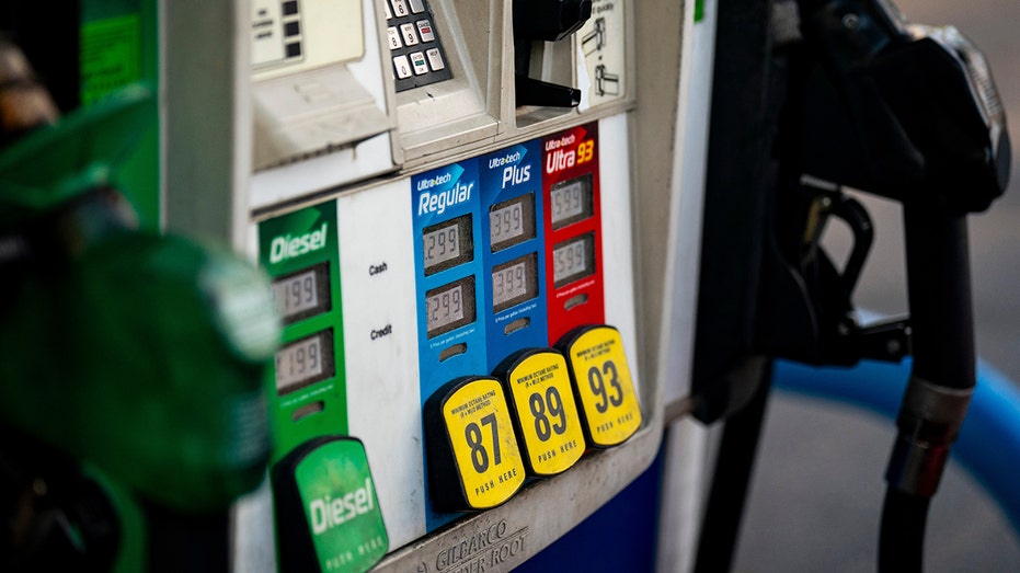 A view of a gas pump at a Sunoco station