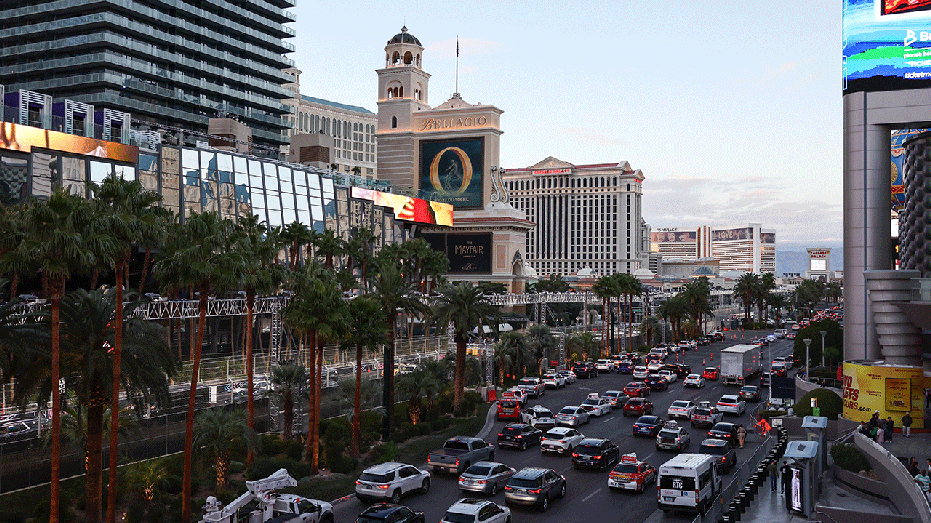 A view of the Las Vegas strip