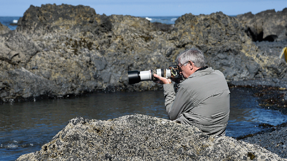 A photographer taking a photo