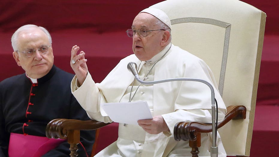 Pope Francis speaks at the Vatican