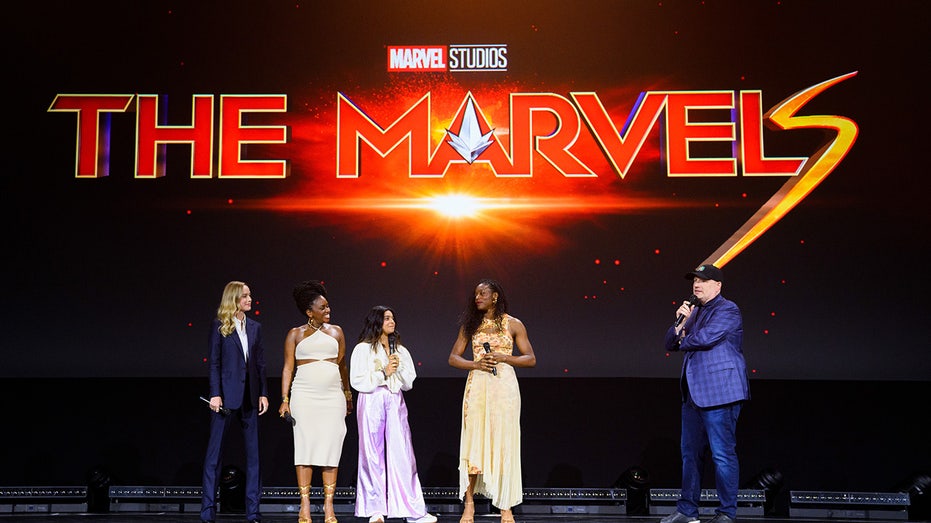 The cast of "The Marvels."