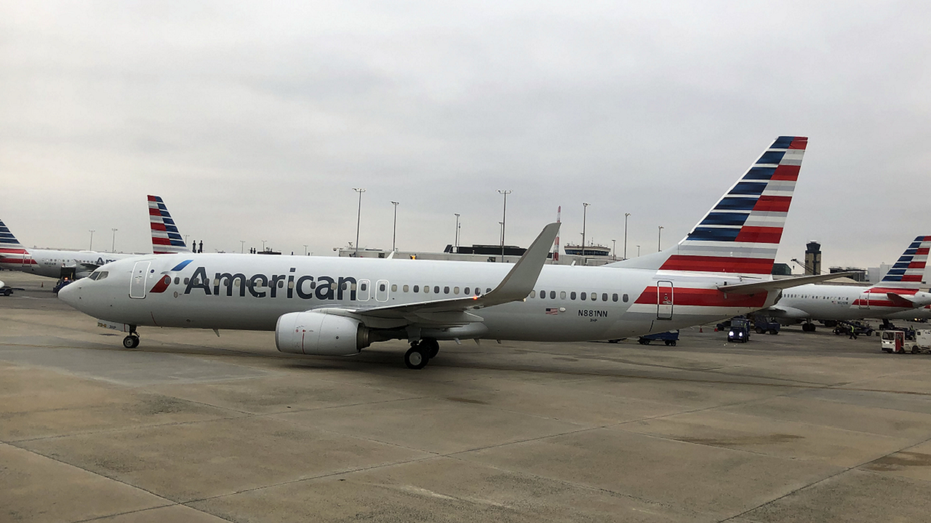 American Airlines plane in Charlotte, NC