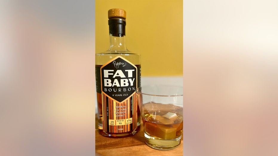 Fat Baby Bourbon with glass