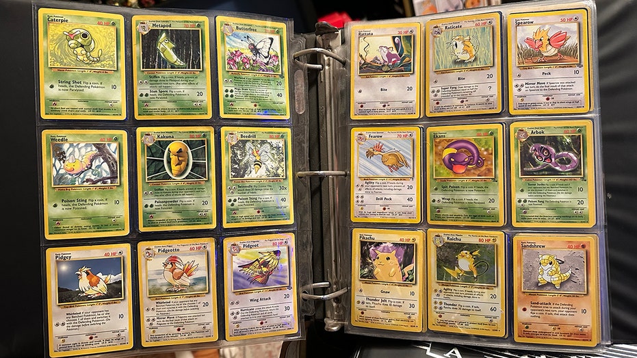 pokemon cards in plastic