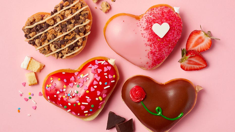 Krispy Kreme releases Valentine’s Day lineup with 4 heartshaped, lovefilled donuts 'You're
