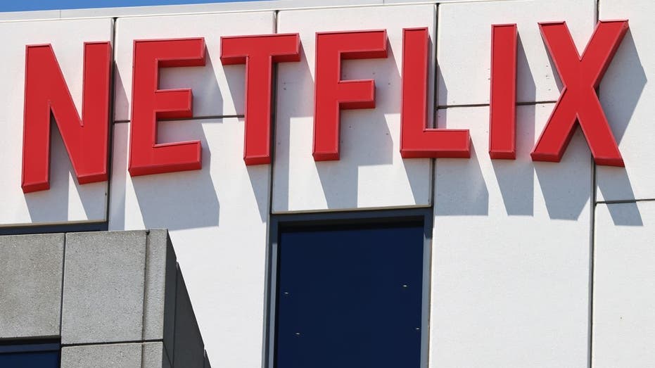 The Netflix logo displayed on a building